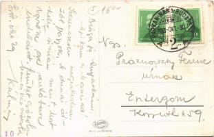 1933 Szob, vasútállomás + "PARKAN-NANA-BUDAPEST 2." vasúti mozgóposta (EK)