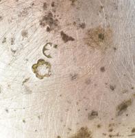 Ezüst (Ag) két fűszertartó pár, üvegbetét nélkül. Magyar, XIX. sz. vége. Jelzett, lóherés mesterjegg...