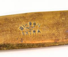 Ezüst (Ag) nyelű süteményes villa és kés készlet 6 személyes, jelzett, mesterjegyes 17 cm, 15 cm