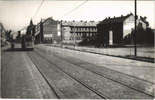 ~1950 Debrecen, új villamos pálya a Hunyadi utcában, patika. photo (non PC)