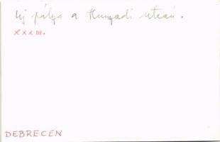 ~1950 Debrecen, új villamos pálya a Hunyadi utcában, patika. photo (non PC)