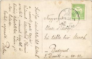 1916 Tét, kártyázó család. photo