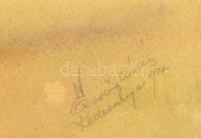 Ördögh László (1923-2007): Rudabánya, 1976. Akvarell, papír. Jelzett. 31x42 cm. Kissé sérült üvegeze...