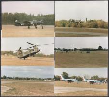 cca 1980 25 db modern fotó régebbi és újabb harci repülőgépekről, helikopterekről, 11×16 cm