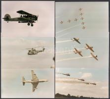 cca 1980 25 db modern fotó régebbi és újabb harci repülőgépekről, helikopterekről, 11×16 cm