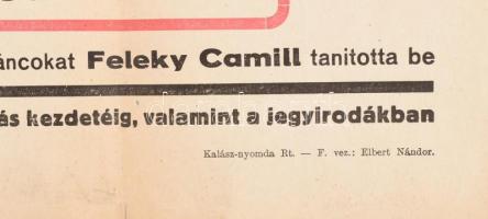1948 Vígszínház Földi Paradicsom c. előadásának nagyméretű plakátja, szereplők: Tolnay Klári, Kiss M...