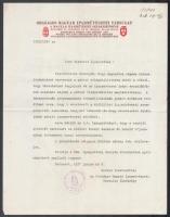 1937 Az Országos Magyar Iparművészeti Társulat elnökségének fejléces levele, párizsi világkiállítás megtekintésére szervezendő utazás tárgyában
