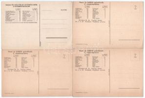 7 db RÉGI magyar gyümölcsöt reklámozó egészségügyi propaganda lap, C-vitamin táblázat a hátoldalon. ...