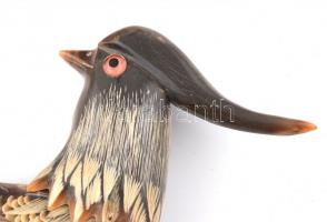 Kínai aranyfácánok Műanyag, fém. Szétszedve, díszdobozban. Nagy méret 48 cm