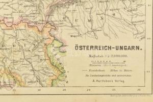 Österreich-Ungarn, 1:2 800 000, A. Hartlebens Verlag, 38×50 cm