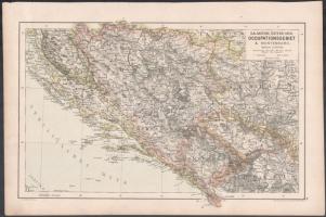 Dalmatien, Österreich-Ungarn, Occupationsgebiet & Montenegro, 1:1 700 000, Hartlebens Verlag, 25×38 cm