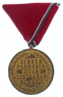 1922. "Magyar Bronz Érdemérem hadiszalagon" aranyozott Br kitüntetés mellszalagon, fémje n...