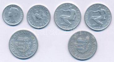 1960. 10f Al + 1963. 5f Al + 1953. 50f Al + 1966. 50f Al + 1946. 1Ft Al "Kossuth-címer" + ...