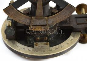 Neuhöfer & Sohn, Wien. Teodolit. XIX. sz. réz. Jelzett. 20 cm