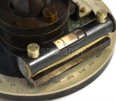 Neuhöfer & Sohn, Wien. Teodolit. XIX. sz. réz. Jelzett. 20 cm