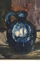 Jan (?) jelzéssel: Csendélet. Monotípia, papír. Paszpartuban. 42x29 cm