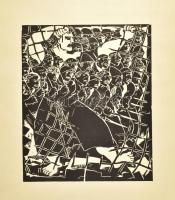 cca 1950-70 Derkovits Gyula (1894-1934): Dózsa sorozat, 4 db reprodukció, papír. Lap széle foltos és...