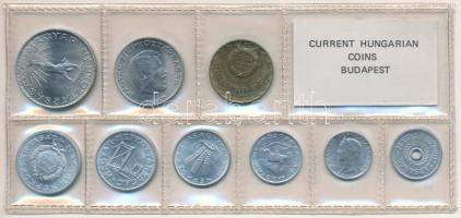 1974. 2f-10Ft (9xklf) érmés forgalmi sor fóliatokban T:1 patina Adamo FO7