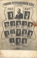 1913-1914 Magyar Testgyakorlók Köre II-ik csapata: Brüll Alfréd elnök, labdarúgó csapat, focicsapat. Kertész Gyula műterme / Hungarian football team. photo (EK)