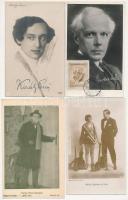 4 db RÉGI motívum képeslap: színészek és zeneszerző / 4 pre-1945 motive postcards: actors, actresses and composer