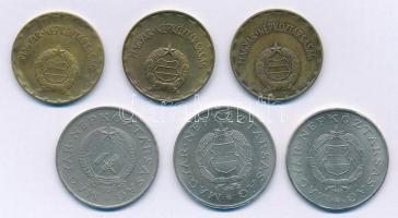 1950. 2Ft Cu-Ni + 1965. 2Ft Cu-Ni + 1966. 2Ft Cu-Ni + 1970. 2Ft sárgaréz + 1973. 2Ft sárgaréz (2x) T...