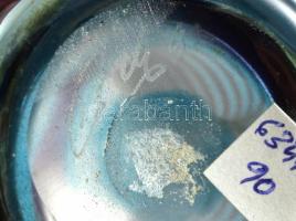 Eisch jelzéssel irizáló üveg váza, hibátlan, m: 10,5 cm