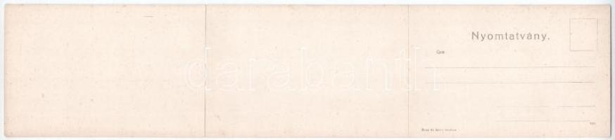 Csongrád. Három-részes kinyitható panorámalap / 3-tiled folding panoramacard (hajtásnál szakadt / be...