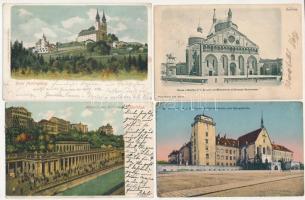 62 db RÉGI külföldi város képeslap vegyes minőségben: osztrák, német, görög, lithok is, kinyitható d...