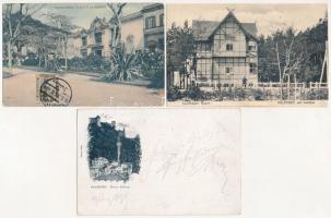 62 db RÉGI külföldi város képeslap vegyes minőségben: osztrák, német, görög, lithok is, kinyitható d...