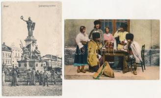 12 db RÉGI erdélyi város képeslap vegyes minőségben / 12 pre-1945 Transylvanian town-view postcards ...