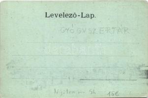 Érsekújvár, Nové Zámky; Kossuth Lajos tér, templom, gyógyszertár, Conlegner és Fia üzlete és saját k...