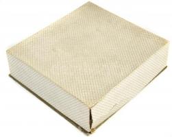 6 db röviditalos pohár ezüstözött fém tartóval, hibátlanok, m: 9,5 cm