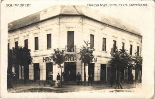 1932 Soltvadkert, Hangya fogy., term. és ért. szövetkezet üzlete, "Lassan hajts" tábla. photo