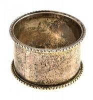Ezüst (Ag) szalvétagyűrű Juditka felirattal, jelzés nélkül, kopottas, nettó: 17,8 g