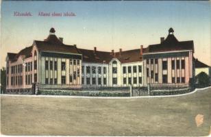 1913 Késmárk, Kezmarok; Állami elemi iskola. Schmidt Emil kiadása / elementary school (EB)