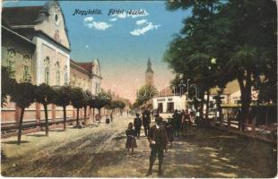 Nagykálló, Fő tér,  M. kir. állami elmegyógyintézet (tébolyda), üzlet (fl)