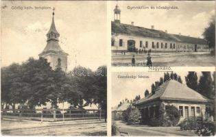 1934 Nagykálló, Görög katolikus templom, gimnázium, községháza, gazdasági iskola