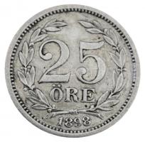 Svédország 1898EB 25ö Ag T:1- Sweden 1898EB 25 Öre Ag C:AU Krause KM# 739