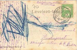 1912 Budakeszi, Calvária (Kálvária) úti részlet, pipázó munkás. Szemere kiadása  (Rb)