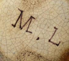 Olasz, historizáló kerámia korsó. Olazország XX. sz. eleje.  Kézzel festett, jelzett, lepattanásokka...