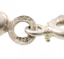 Ezüst(Ag) szőtt, csavart nyaklánc, jelzett, h: 39 cm, nettó: 10,52 g