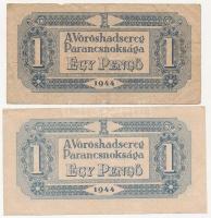 1944. 1P " A Vöröshadsereg Parancsnoksága" (2x) sorszámozott és sorszám nélküli változatok...