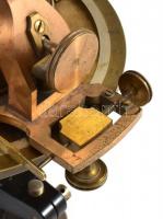 Teodolit. E. Kraft & Sohn, Wien. Ausztria, XIX. sz. Réz. Szétszedhető 32x38 cm