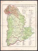 cca 1930 Bács-Bodrog, Csongrád, Pest-Pilis-Solt-Kiskun vármegye térképe, tervezte: Kéz Andor, 1:800.000, Bp., Révai-ny., hajtásnyommal, javított, foltos, 32x24 cm