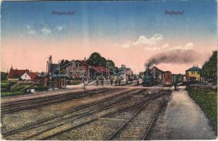 1917 Pragersko, Pragerhof; Bahnhof / railway station, locomotive, train (cut)