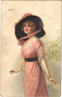 Portia / Lady art postcard. H. & S. No. 1703. litho (EK)