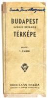 cca 1920-1930 Budapest székesfőváros térképe, 1:25.000,tervezték: Irmédi Molnár László, Jäger Károly...
