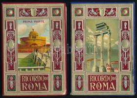 cca 1900 Ricordo di Roma I-II- két képes leporello füzet