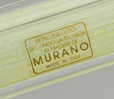 Muránoi üveg állóváza,  padlóváza. Formába öntött , agyagában színezett, többrétegű. Jelzett, hibátl...