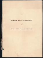 1934 A M. Kir. Operaház jubileumára kiadott képes kiadvány 1884-1934. Zsinórfűzéssel .